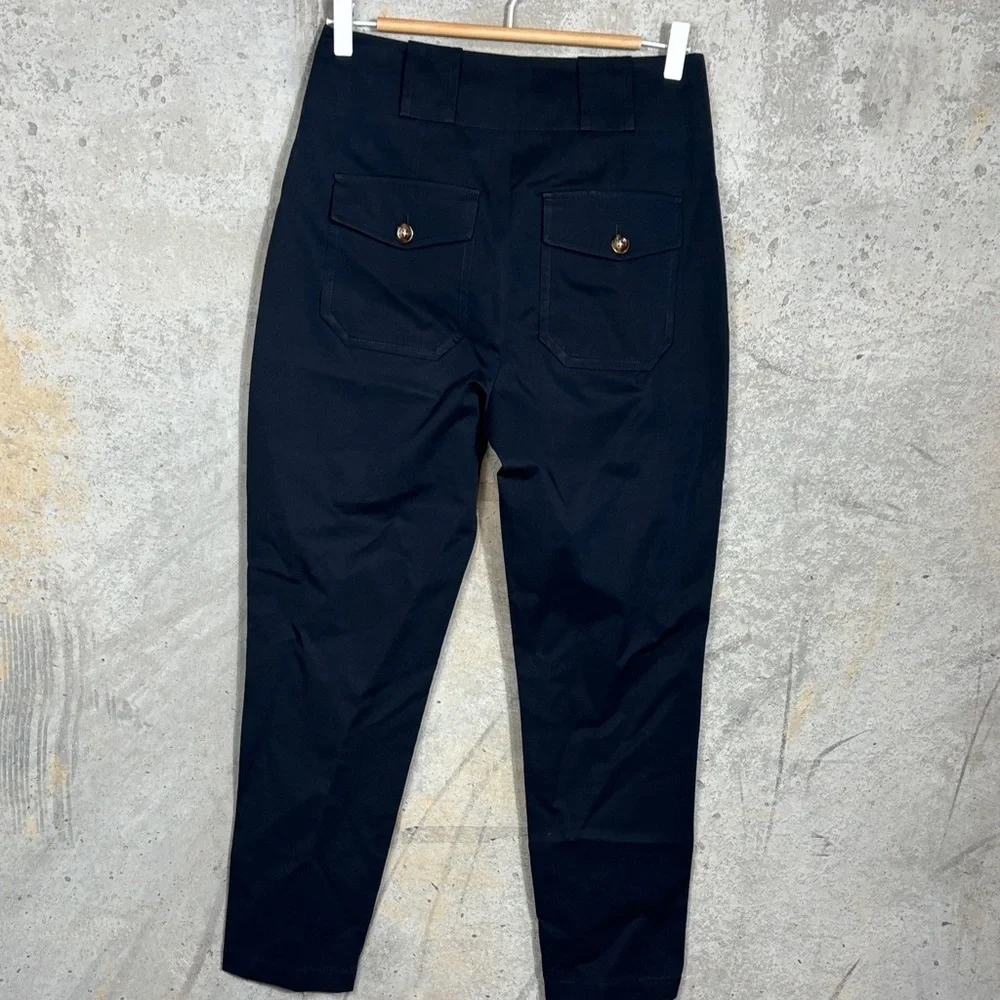 Veronica Beard Mahary High-Waisted ink color Pants
